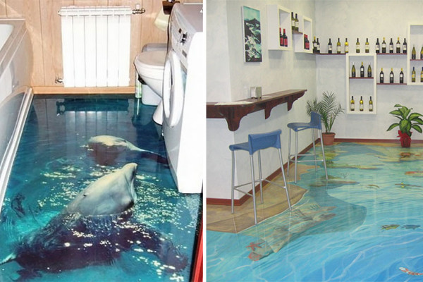 Desain unik rumah dengan lantai 3D